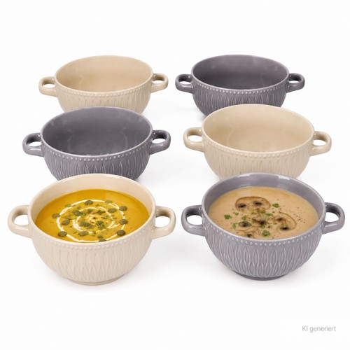 6er set biko suppentassen mit - set,